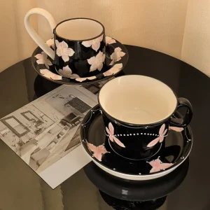 Botanical cup and saucer