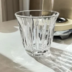Ribbed clear glass in window light