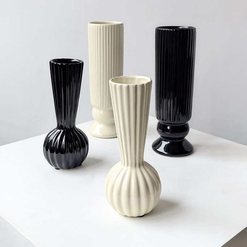 LIVETAI Ribbed Ceramic Vase Collection — collection