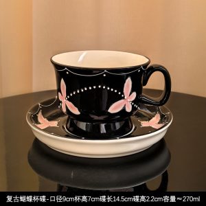 LIVETAI Vintage Butterfly Cup & Saucer